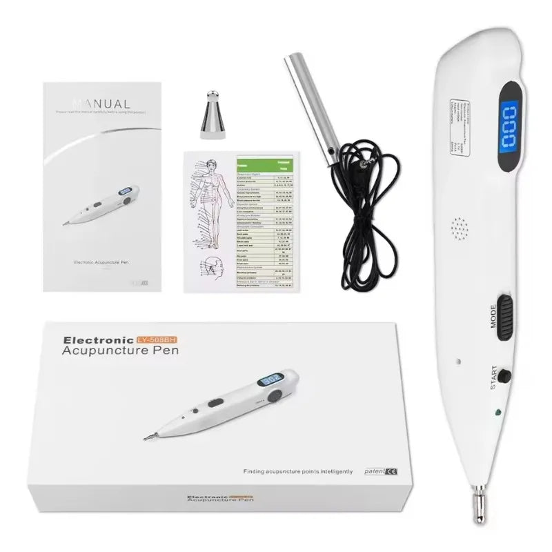 Medical Acupuncture Pen Point Detector Electronic Body Massage Pain Therapy Electric Pain Relief Health Care Home Use Device