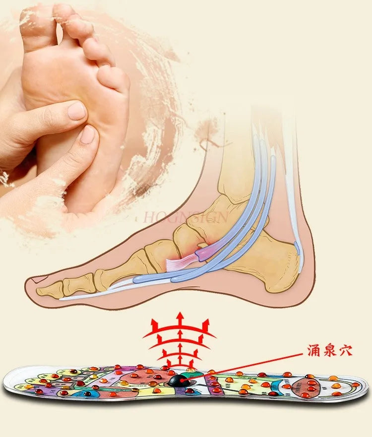 Massage insole, sole acupoint health and wellness gift, needle stone foot therapy insole