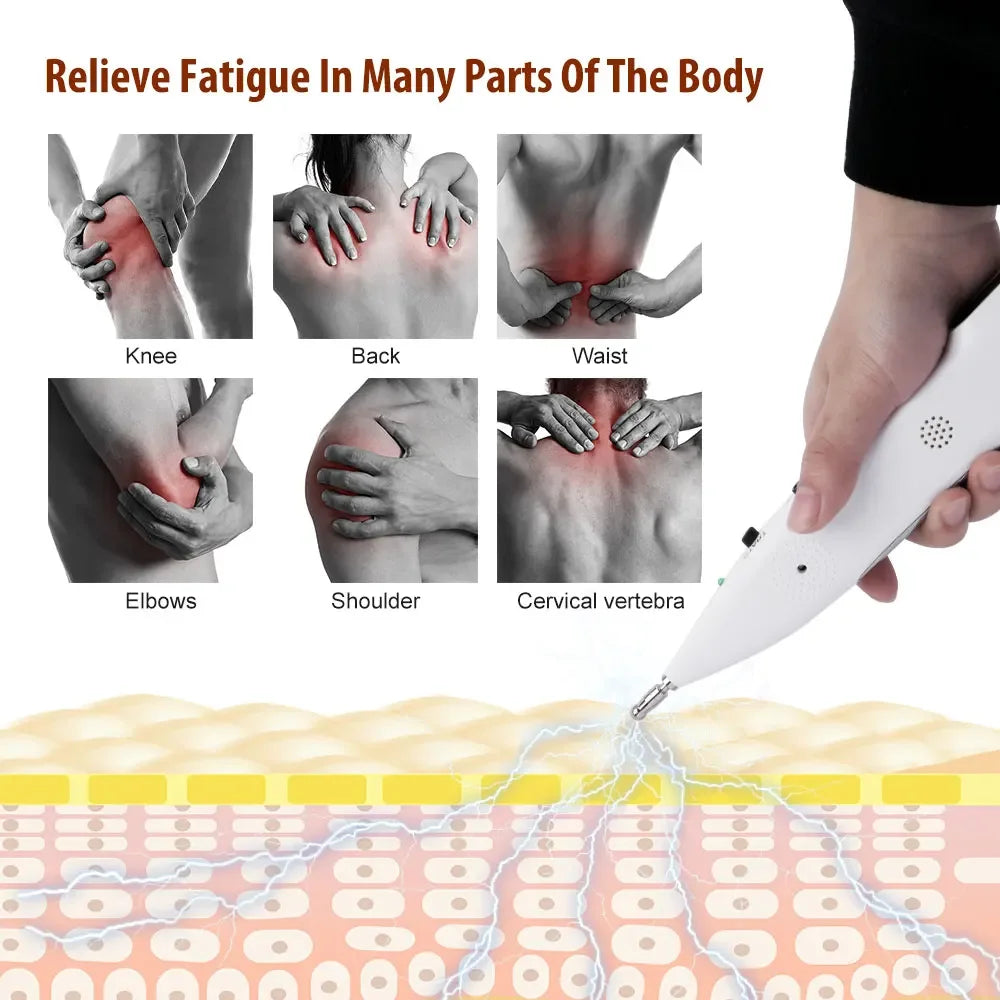 Medical Acupuncture Pen Point Detector Electronic Body Massage Pain Therapy Electric Pain Relief Health Care Home Use Device